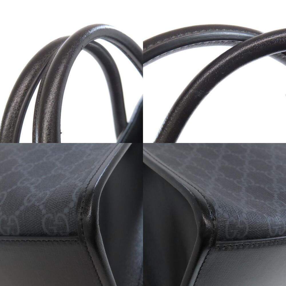 Gucci Interlocking Black Supreme Leather Tote with GG - Picture 9 of 11
